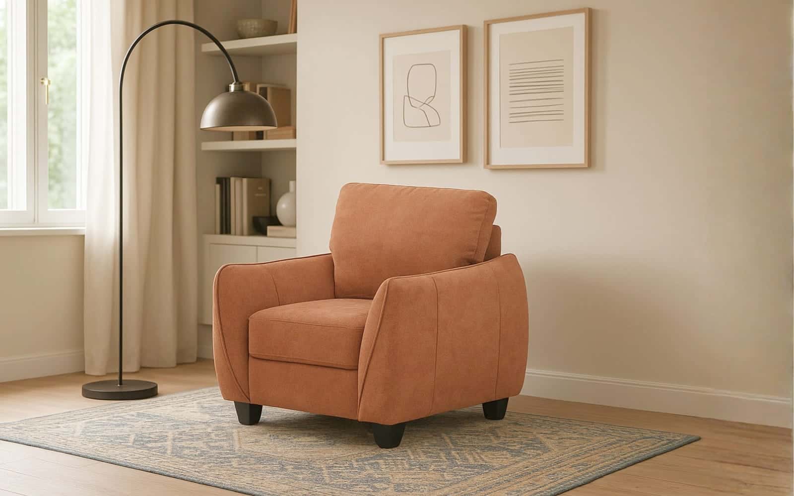 Royaloak Austin American Fabric Sofa Single Seater