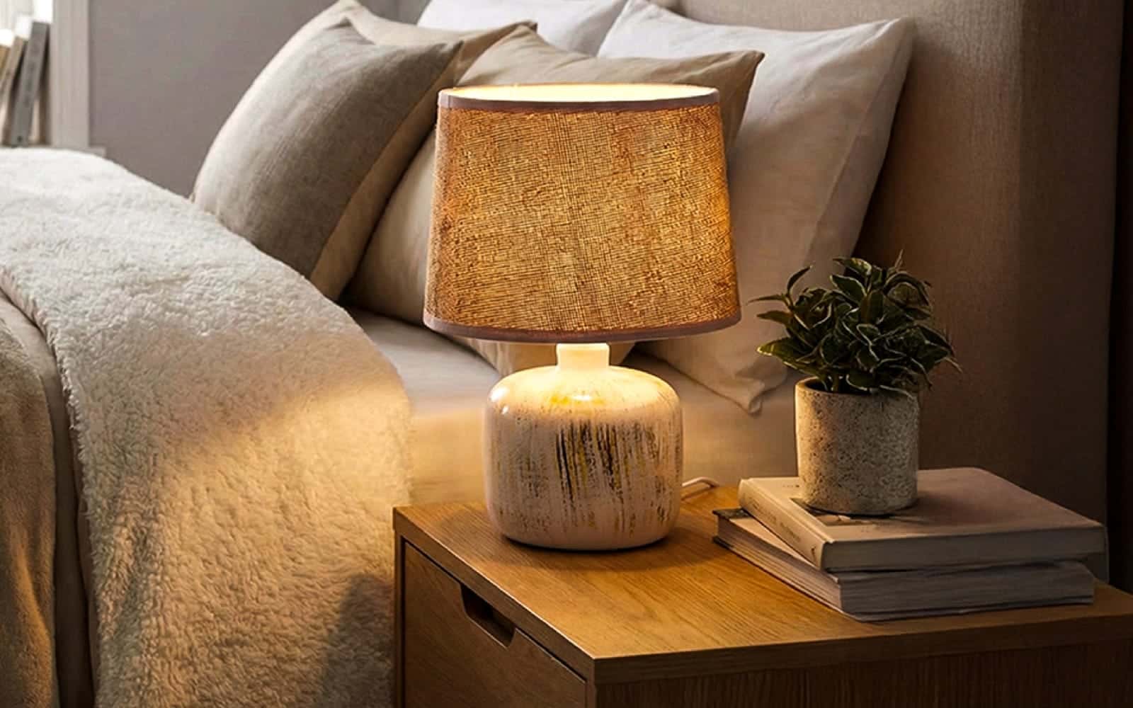 Royaloak Modern Ceramic Table Lamp - Mocha