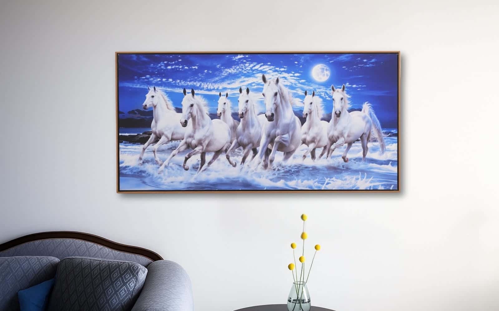 Royaloak 7 Horses Running in Ocean -76cm