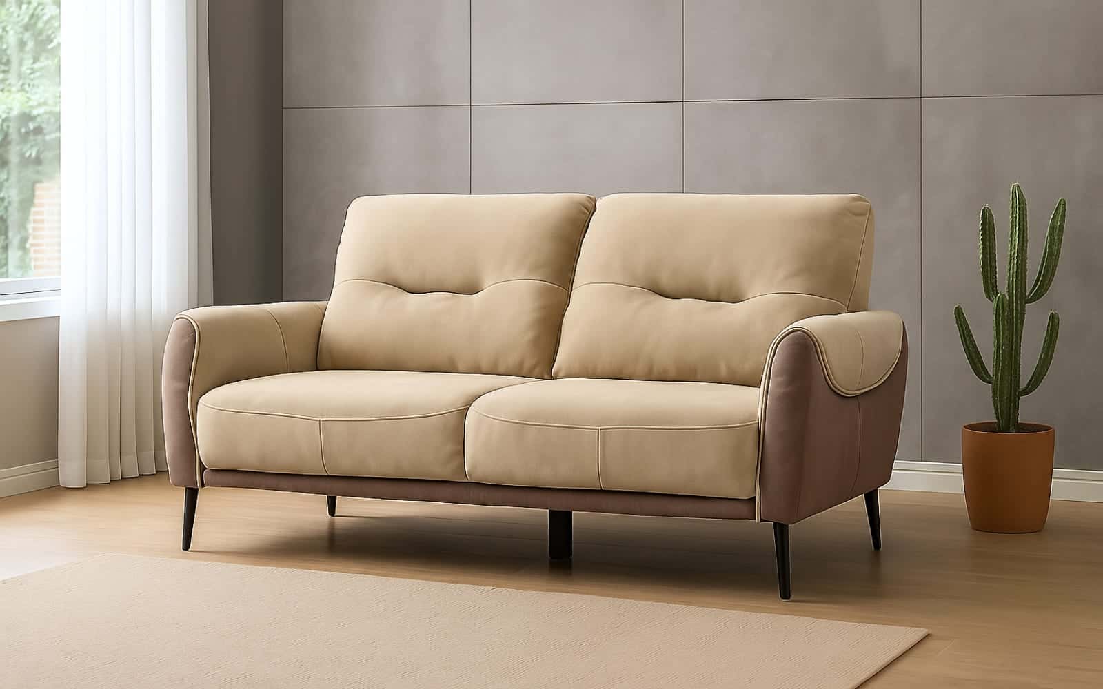 Royaloak Lucca Italian Fabric Sofa Three Seater