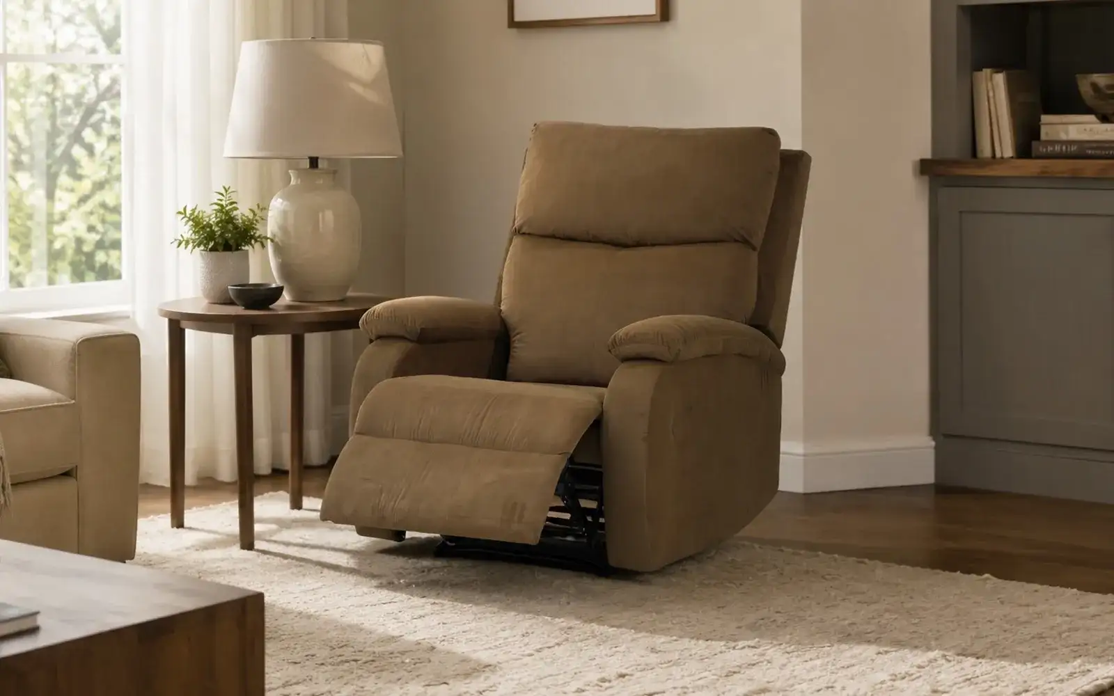 Royaloak Nova Fabric Recliner Single Seater - Brown