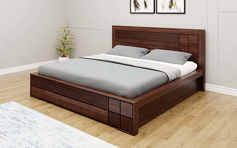 Buy Royaloak Mourya Wooden King Size Bed With Hydraulic Storage online