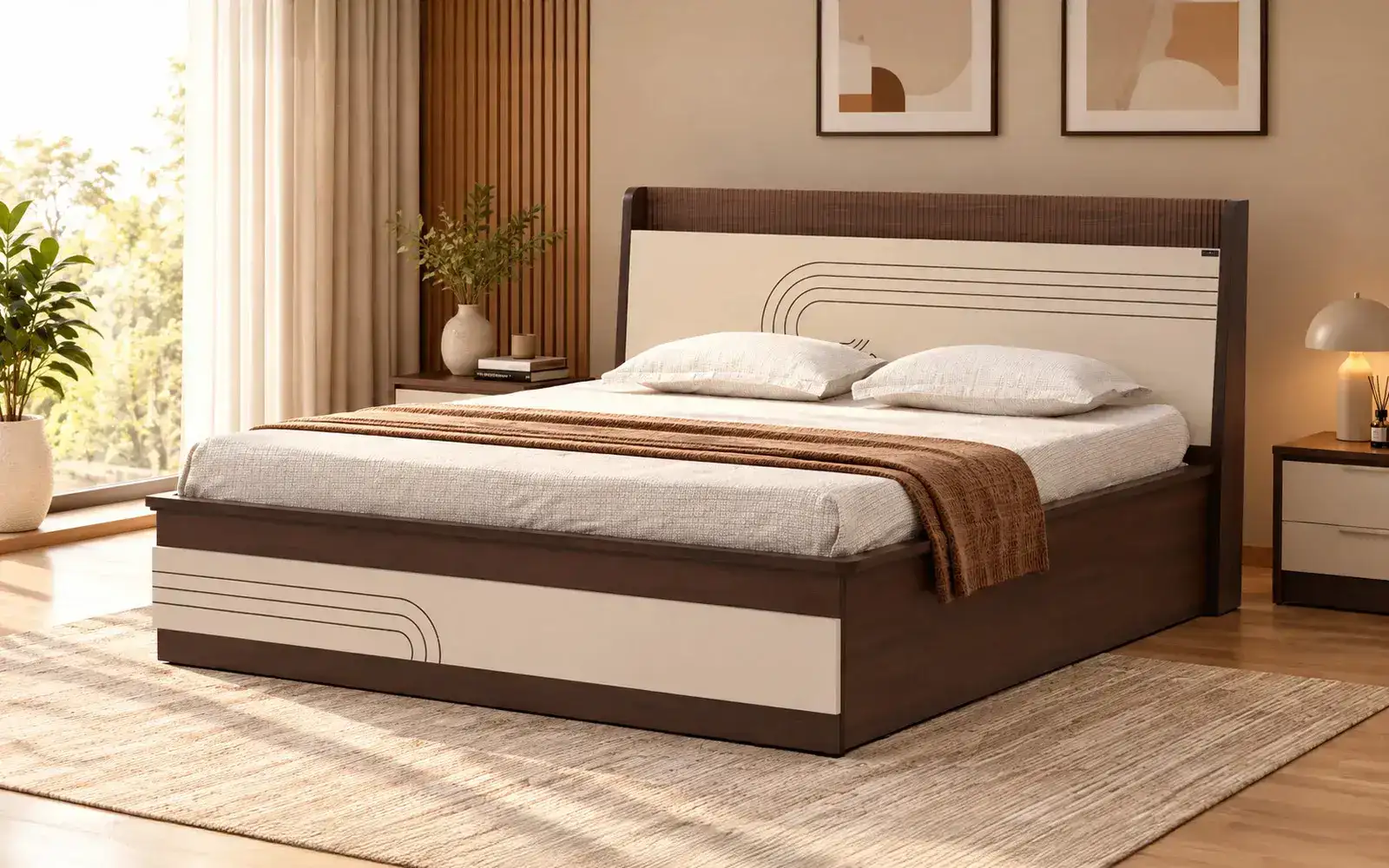 Royalaok Turin Italian King Bed With Hydraulic Storage