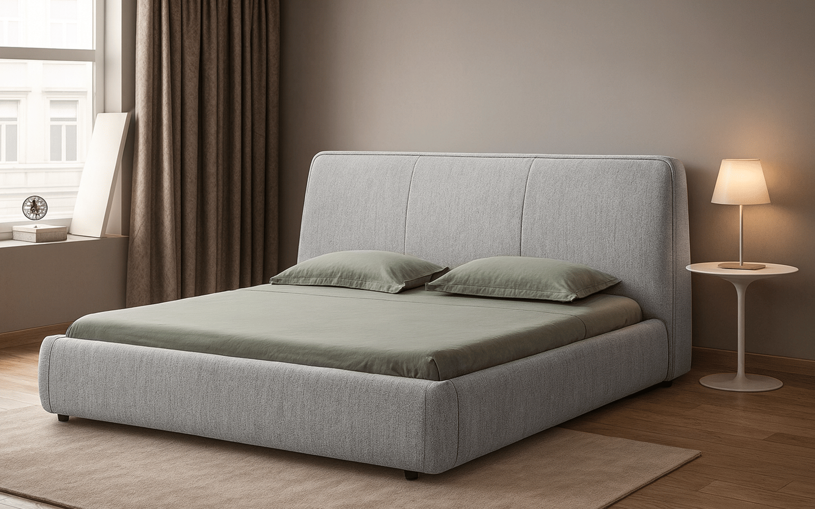 Royaloak Chicago American Fabric Upholstered King Bed
