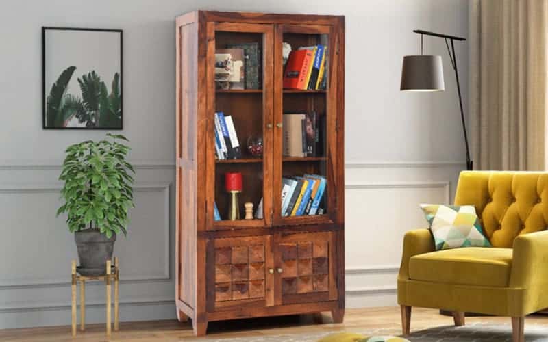 Buy Royaloak Ashoka Wooden Bookshelf 2 Door online