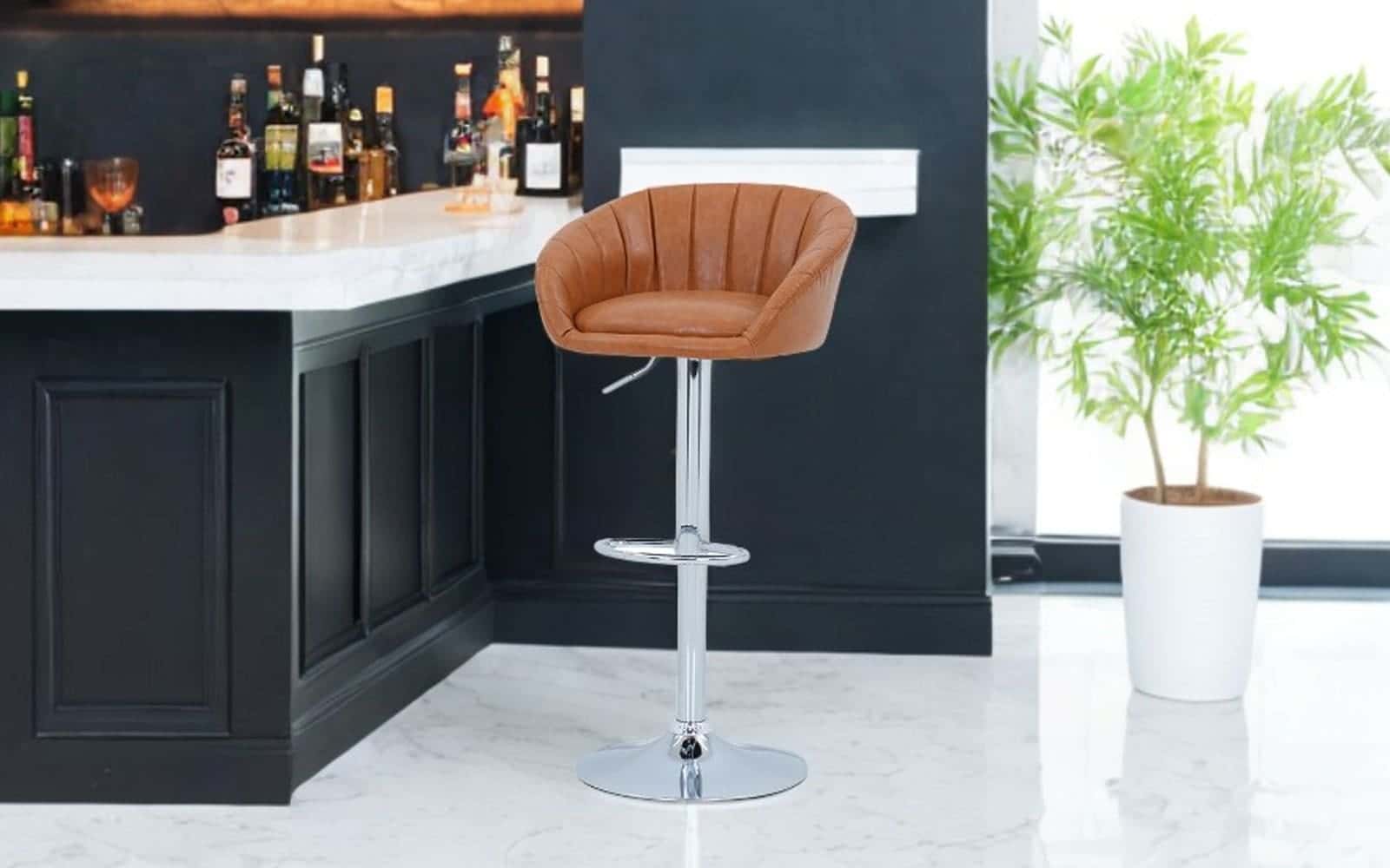 Royaloak Naples Leatherette Barstool