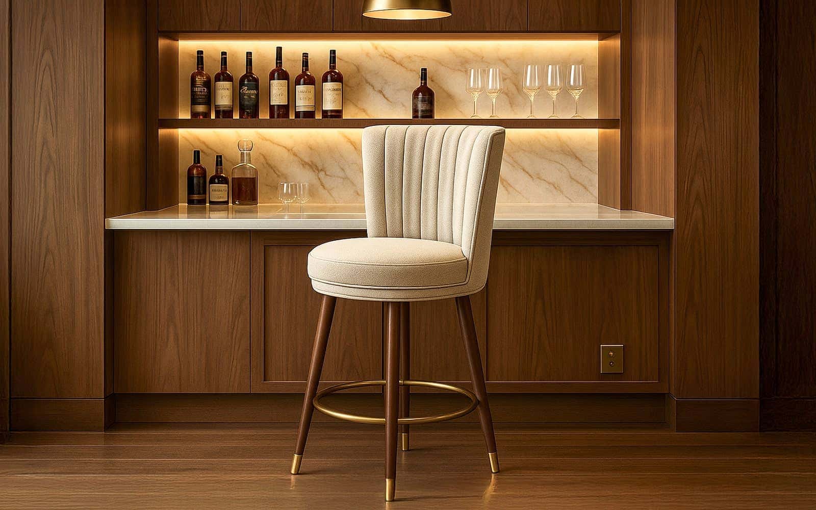 Royaloak Chicago American Barstool With Swivel Mechanism