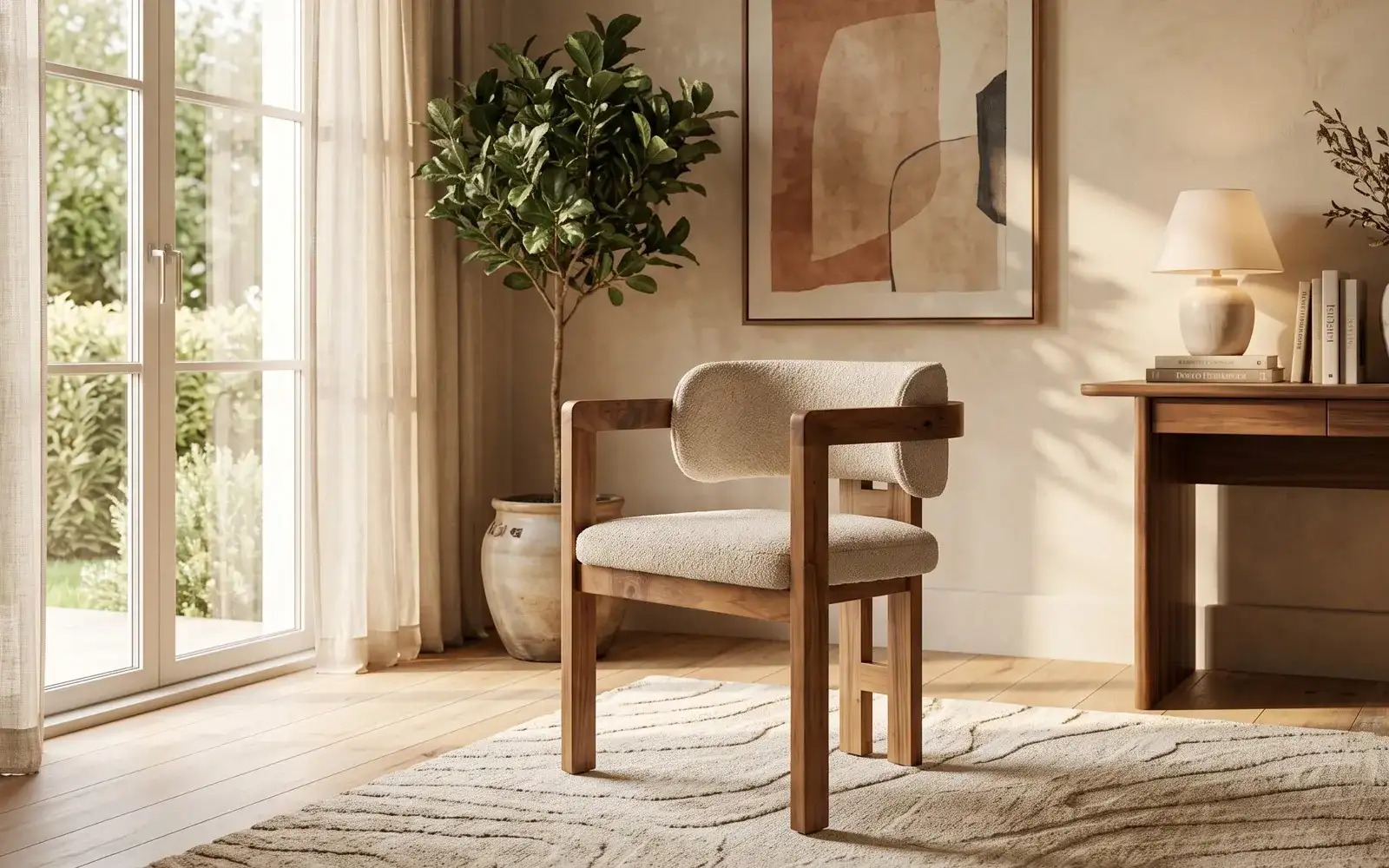Royaloak Dallas American Teak Wood Dining Chair