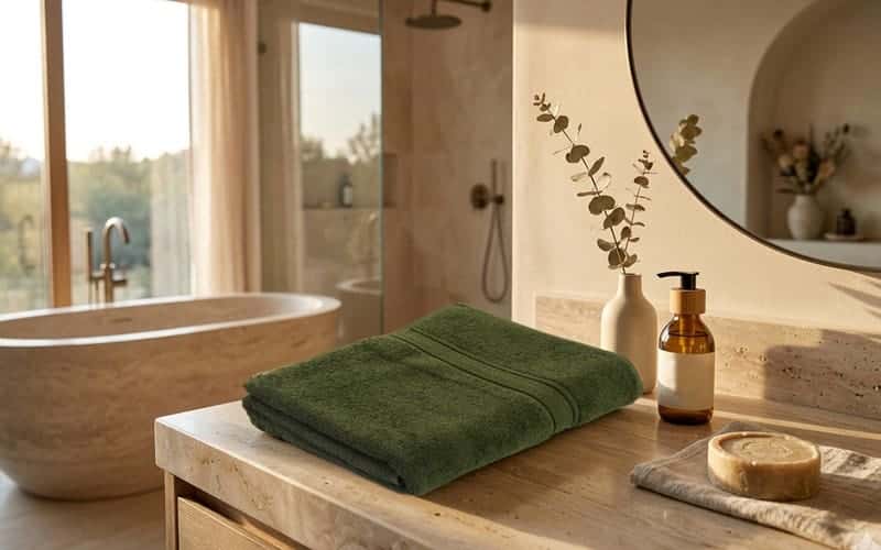 Royaloak Super Soft Cotton Bath Towel - Green