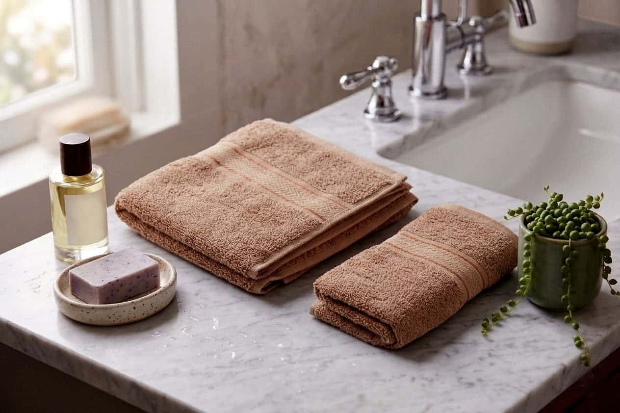 Royaloak Super Soft Cotton Hand Towel Set of 2 - Beige
