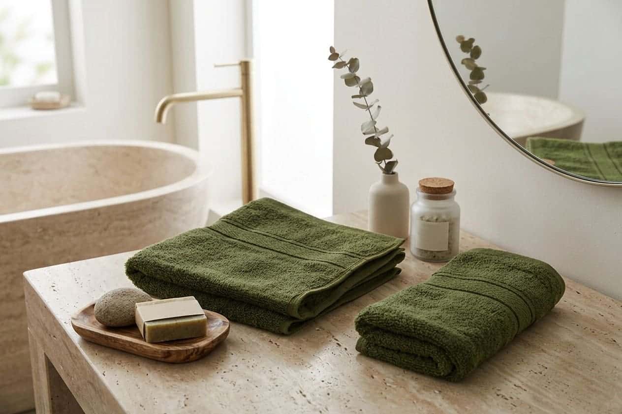 Royaloak Super Soft Cotton Hand  Towel Set of 2 - Green