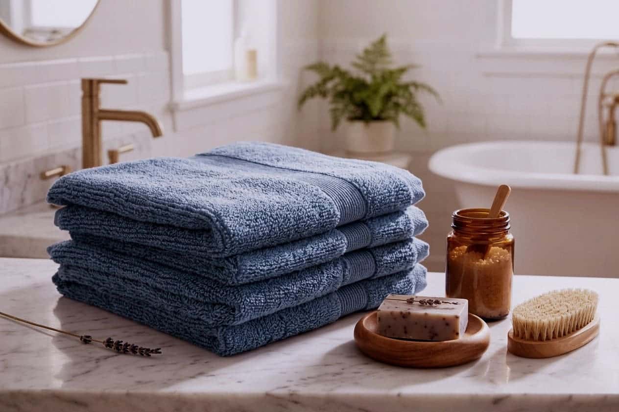 Royaloak Egyptian Cotton Face Towel Set of 4  - Azure