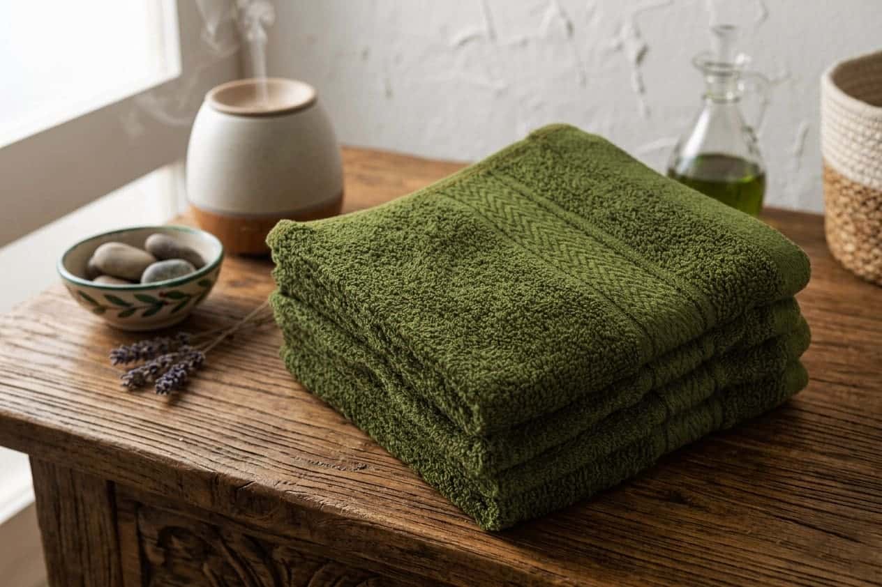 Royaloak Super Soft Cotton Face Towel Set of 4 - Green