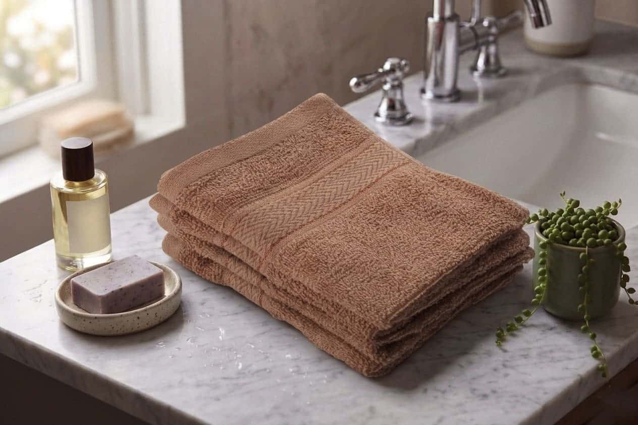 Royaloak Super Soft Cotton Face Towel Set of 4 - Beige