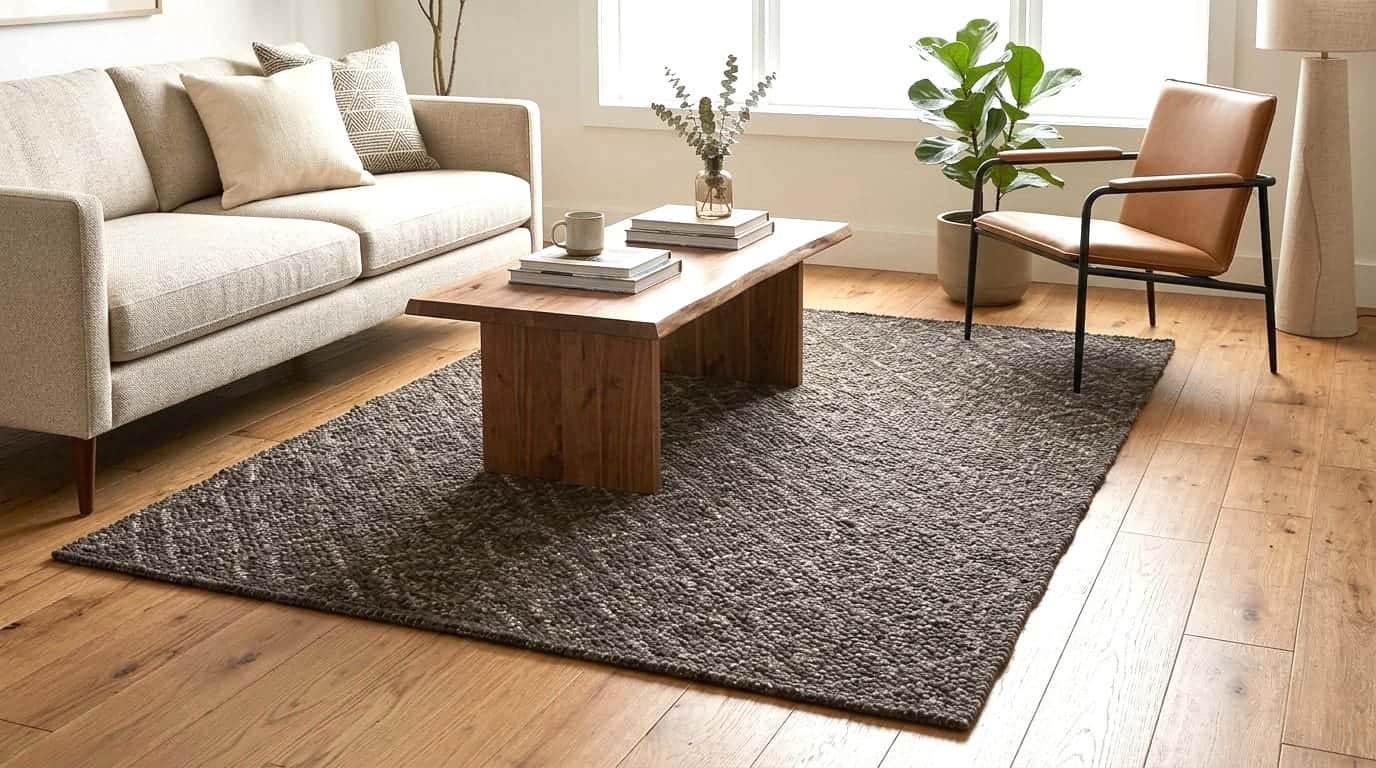 Royaloak Rustics Handwoven  Carpet  - Steel Grey 180X120cm