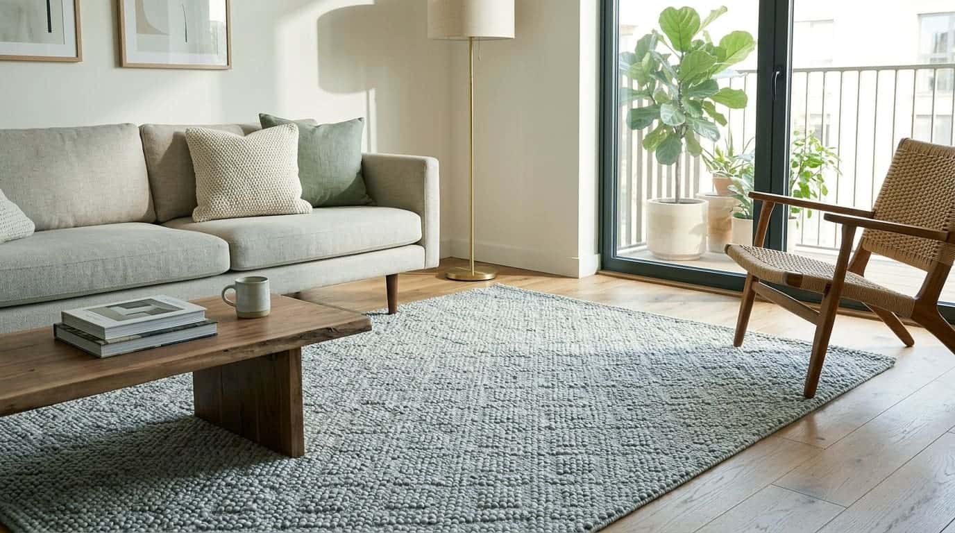 Royaloak Rustics Handwoven  Carpet -  Grey 180X120cm