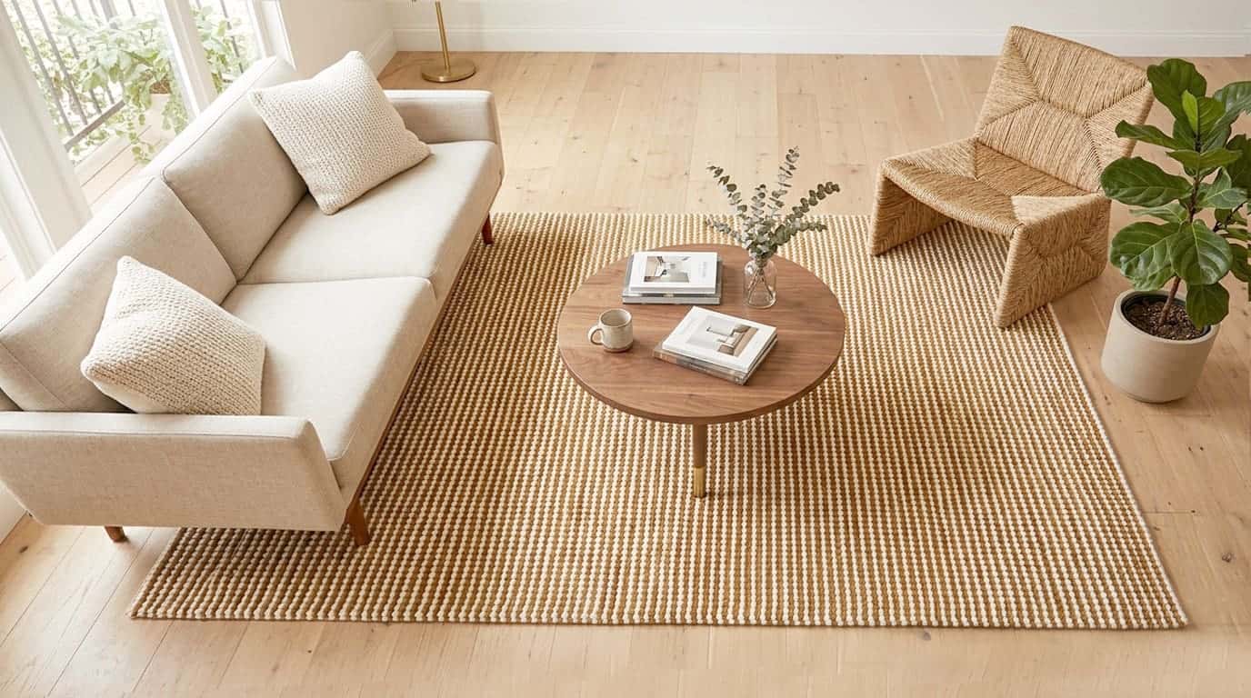 Royaloak Rustics Handwoven Dual Color - Golden &  White 180X120cm
