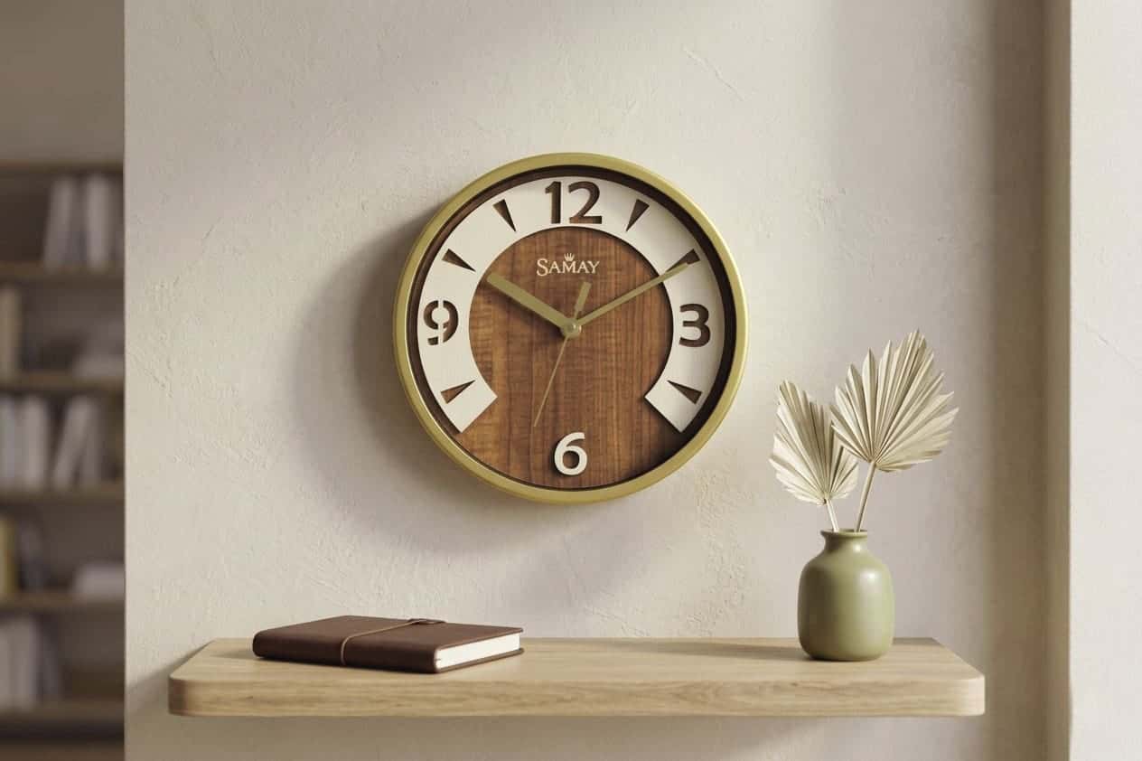Royaloak Cocoa Chronos Wall Cum Table Clock