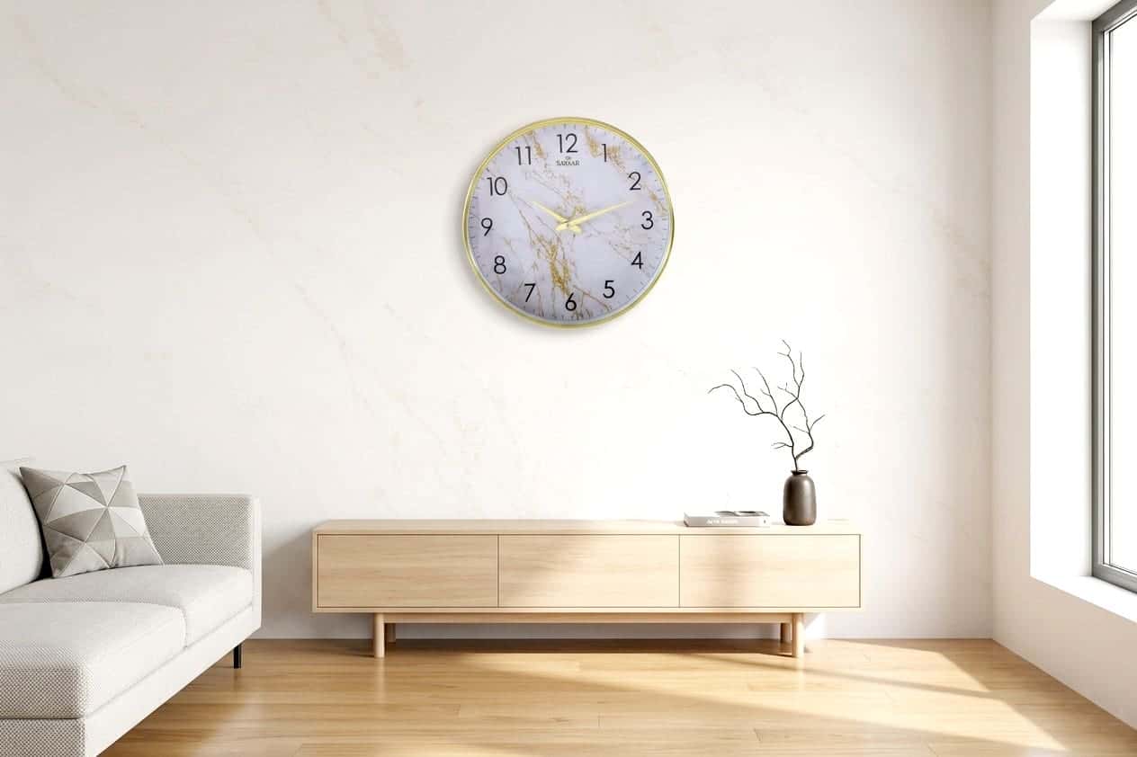 Royaloak Luminous Granite Cream Wall Clock