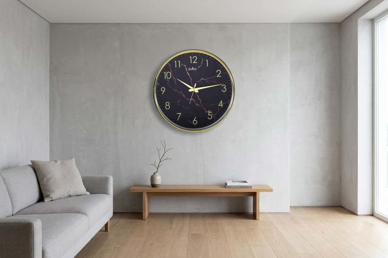 Royaloak Eclipse Vein Gold Wall Clock