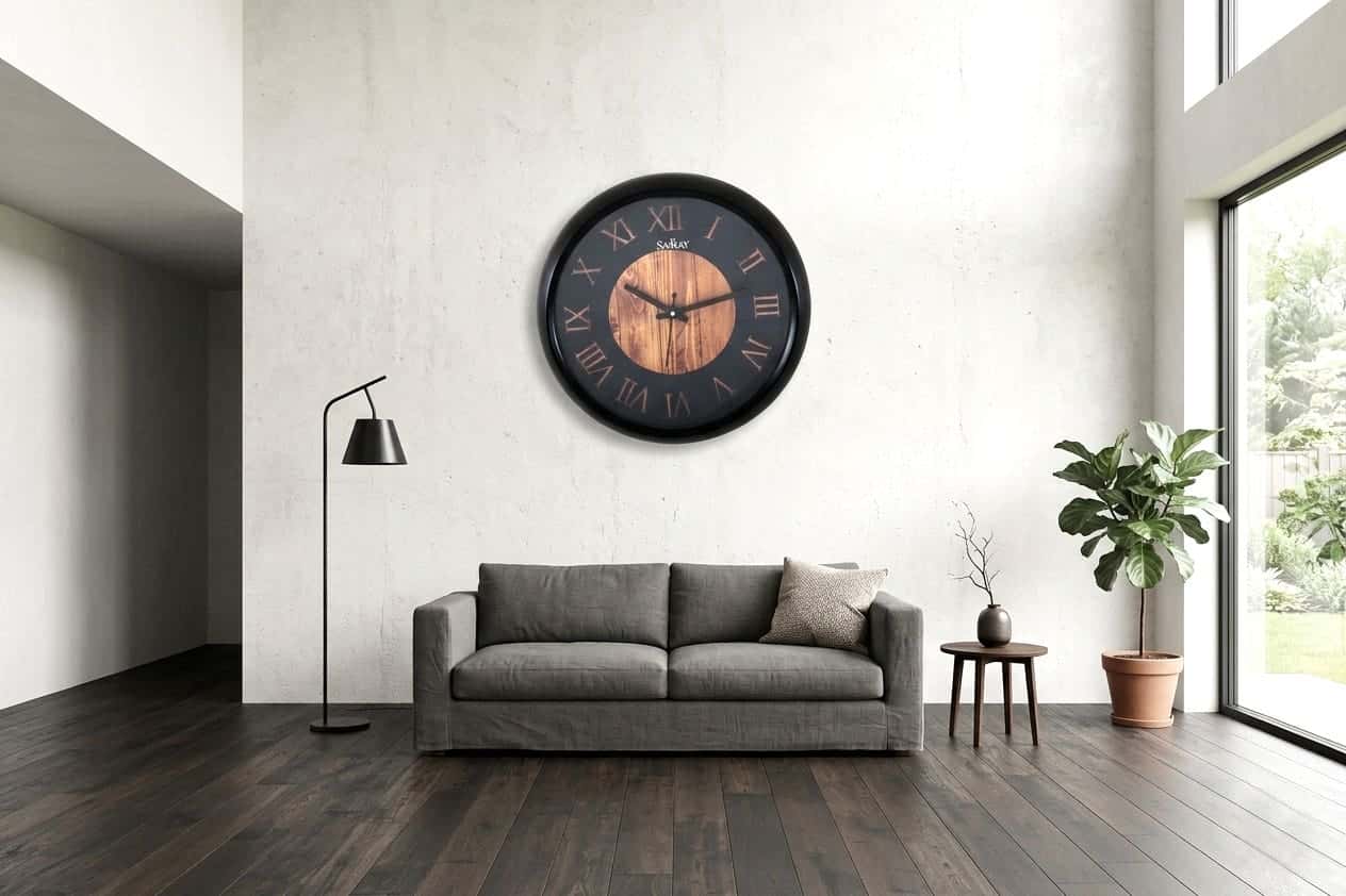 Royaloak Rustic Empire Blue Wall Clock