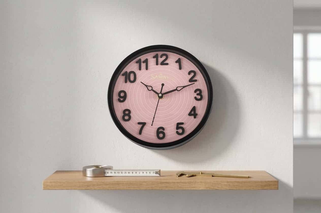 Royaloak Petal Ripple Pink Wall Cum Table Clock