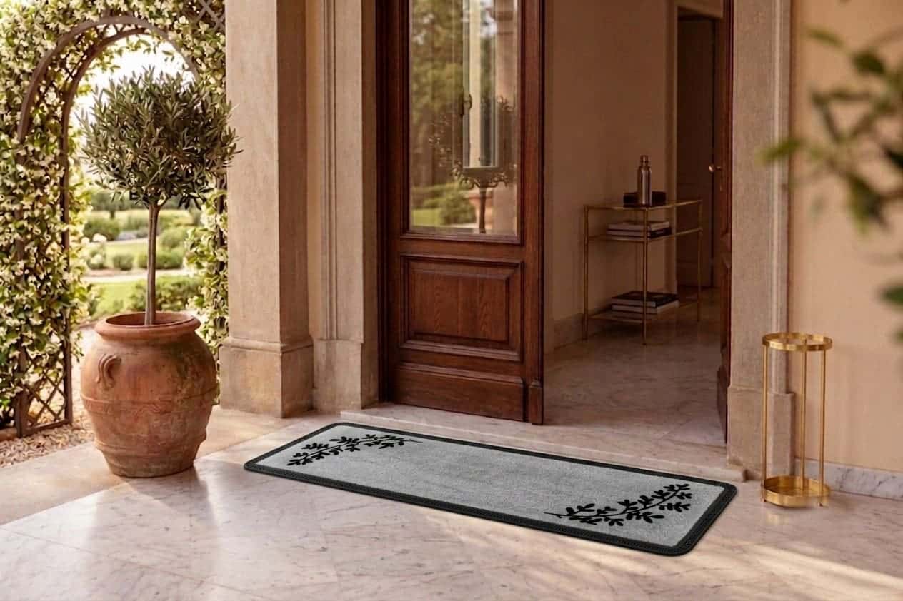 Royaloak Zen Long  Doormat 40x120 cm Floral Print - Grey