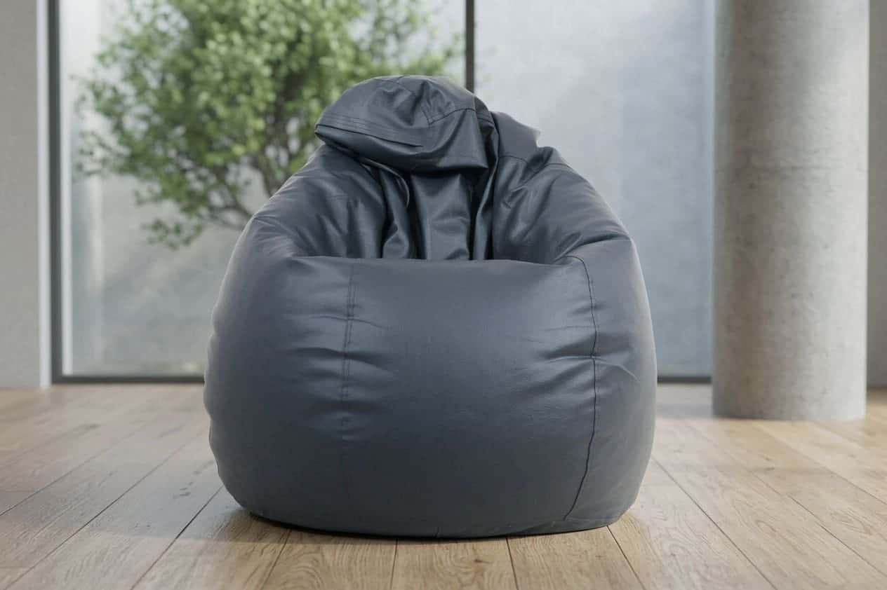 Royaloak Leatherette Solid XXXL Bean Bag With Beans - Grey