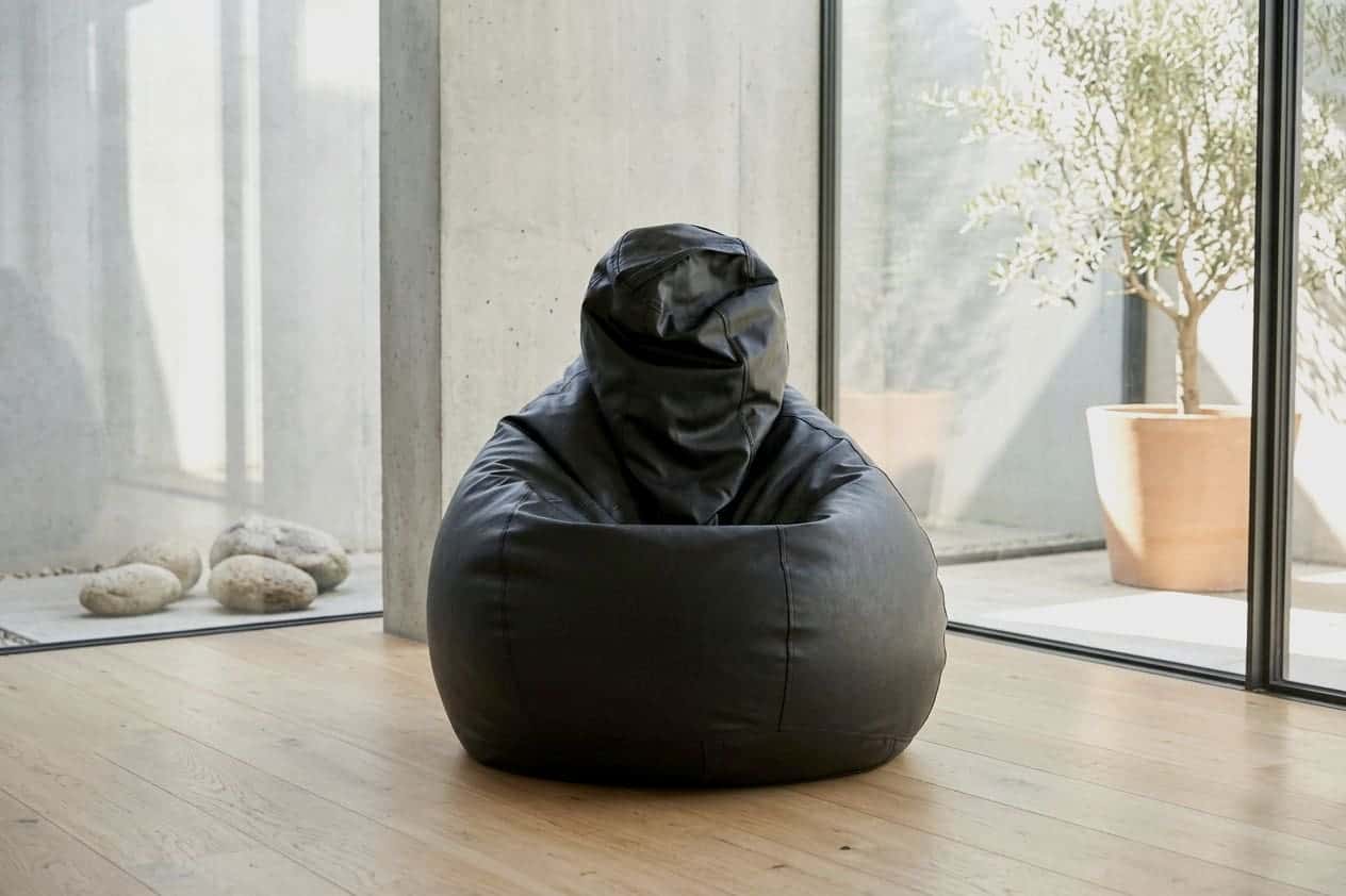 Royaloak Leatherette Solid XXXL Bean Bag With Beans - Black