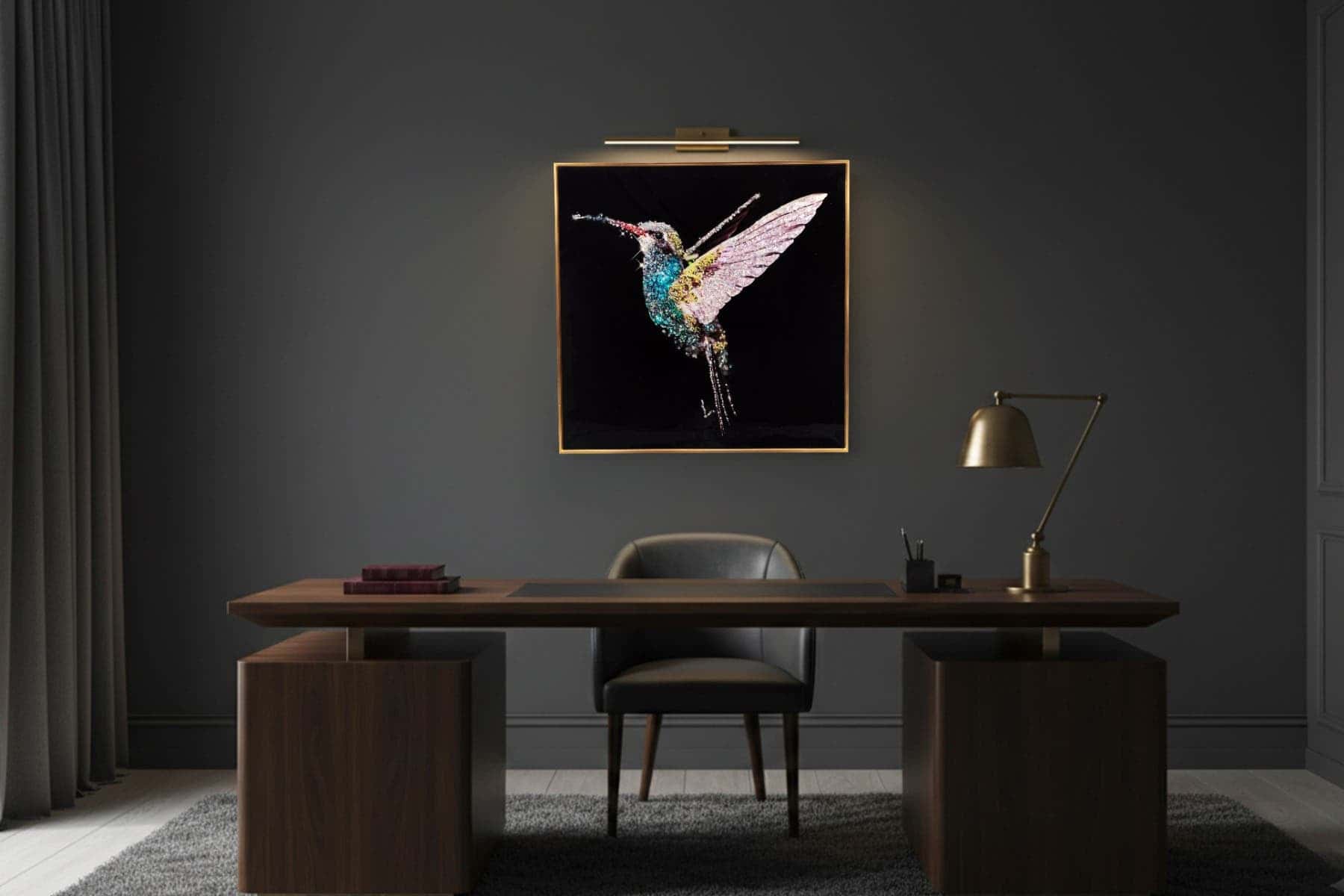 Royaloak Hummingbird Crystal Wall Frame