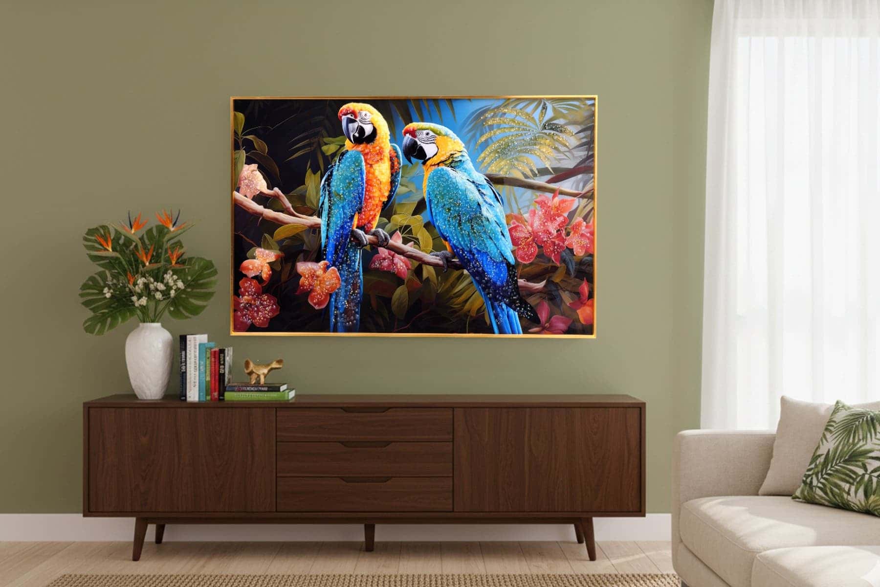 Royaloak Macaw Parrot Crystal Wall Frame
