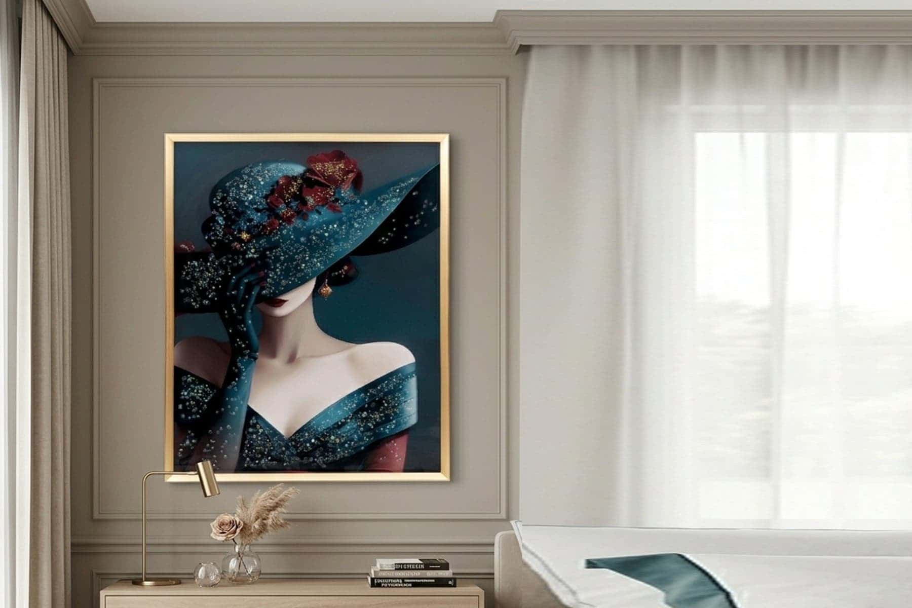Royaloak Elegant Girl Crystal Wall Frame