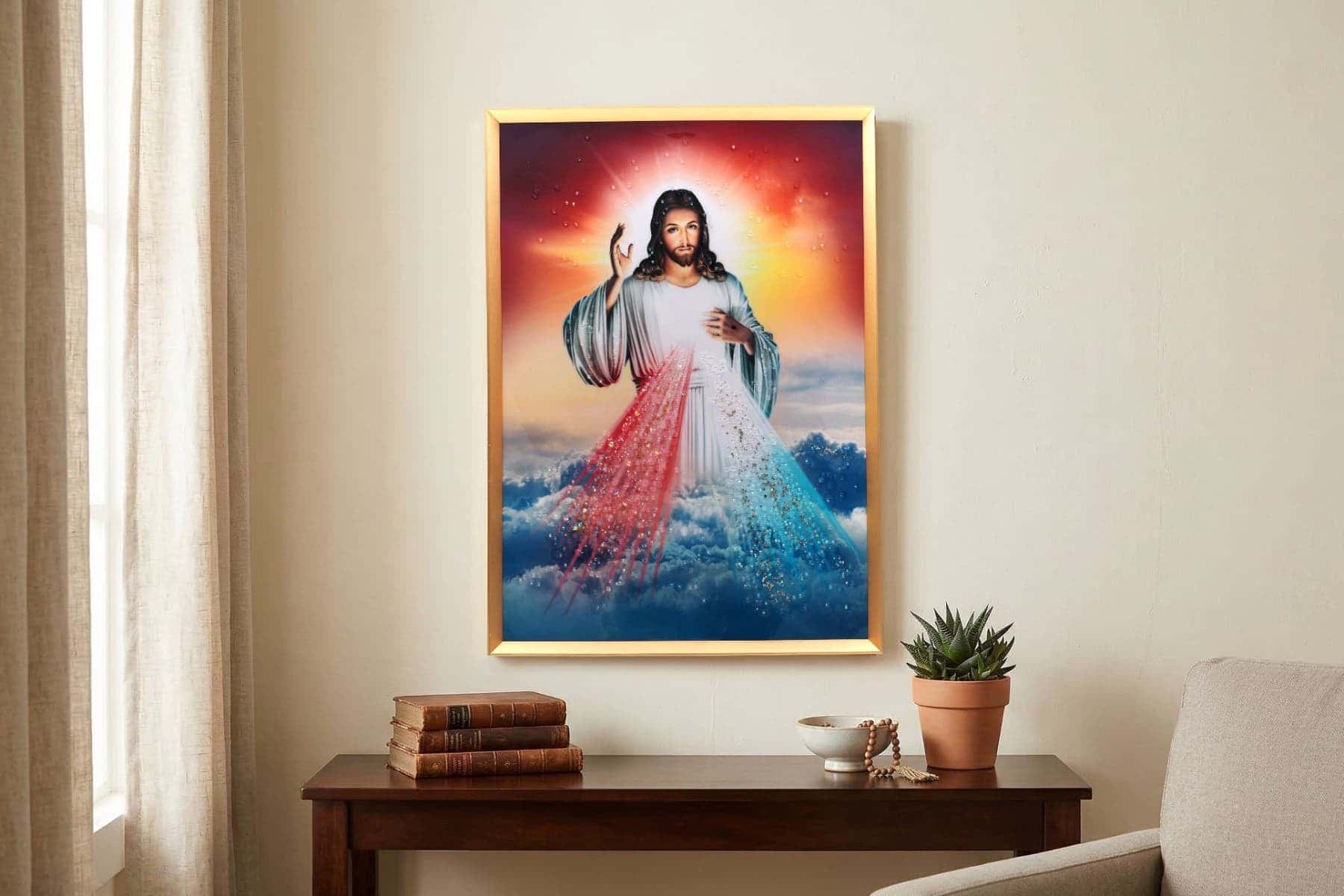 Royaloak Lord Jesus Crystal Wall Frame