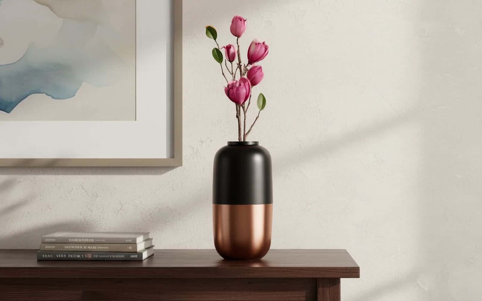 Royaloak Metal Two-Tone Flower Vase Small-2