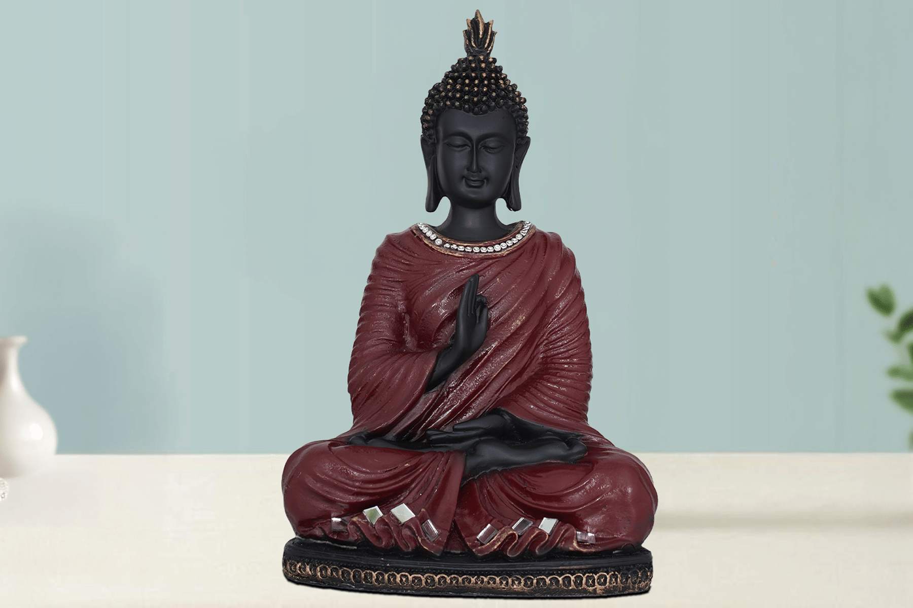 Royaloak Blessing Buddha - Maroon