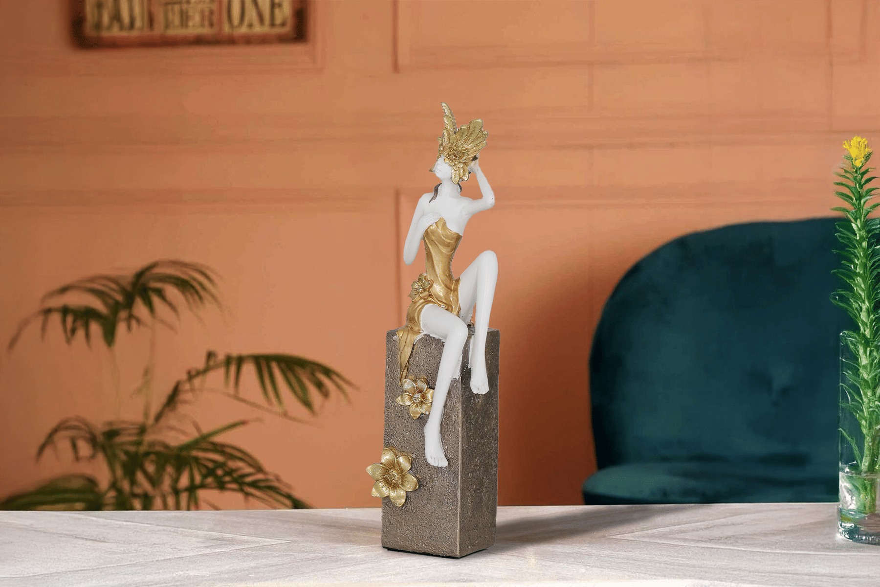 Royaloak Lady Sitting On Bench - 39 Cms