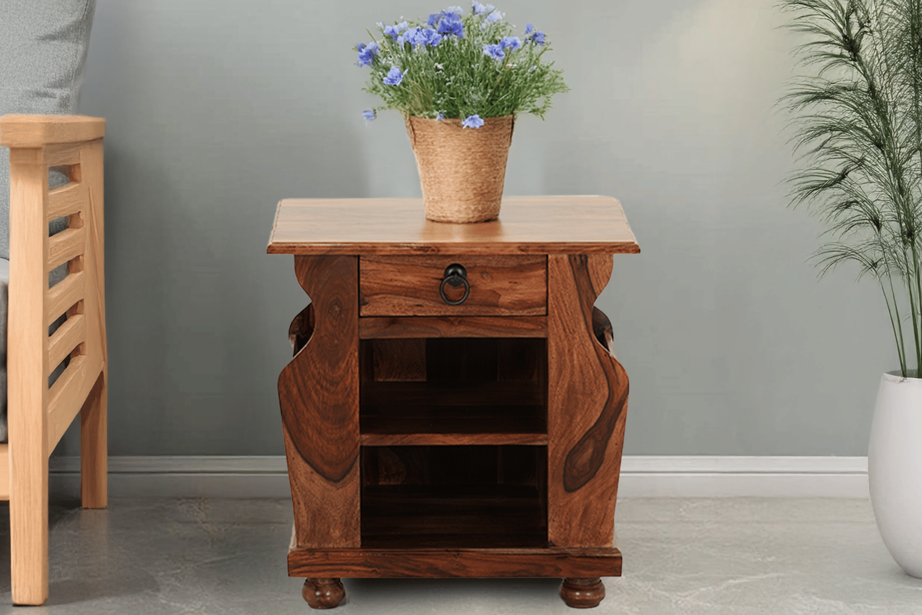 Royaloak Astra Magazine Rack - Sheesham Wood
