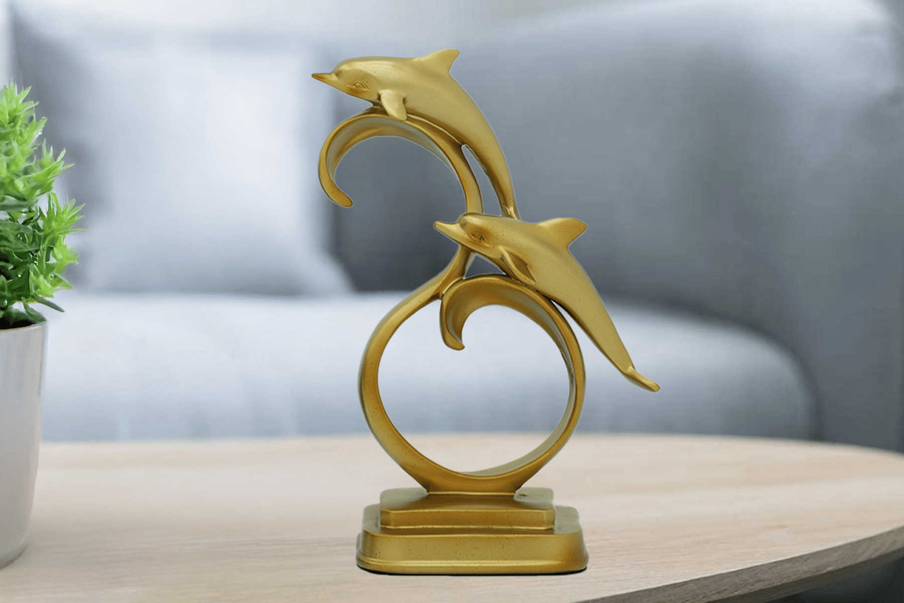 Royaloak Dolphin Pair Table Décor 
