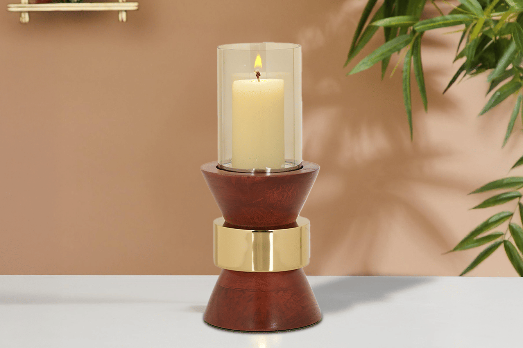 Royaloak Square Metal Taper Base Candle Holder - Large