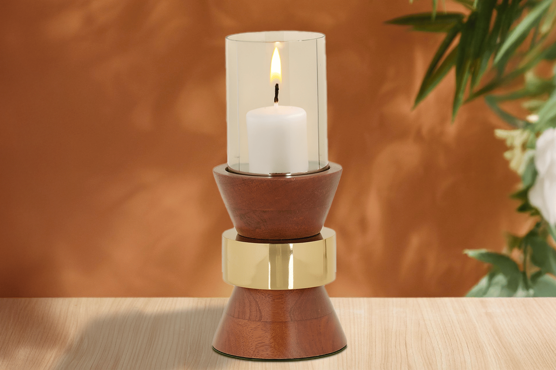 Royaloak Square Metal Taper Base Candle Holder - Small