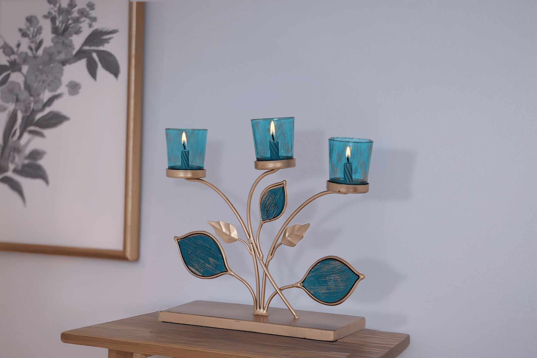 Royaloak Myur Motif Theme Based Multi Candle Holder