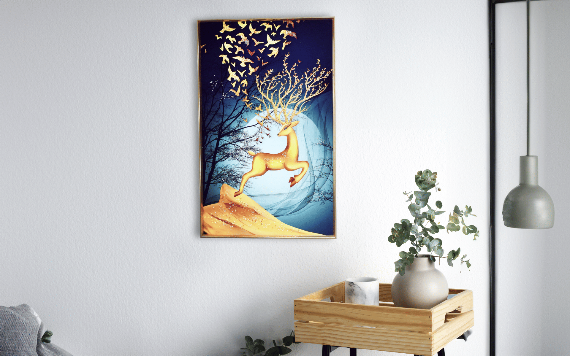 Buy Royaloak Luxury Golden Deer Wall Frame online