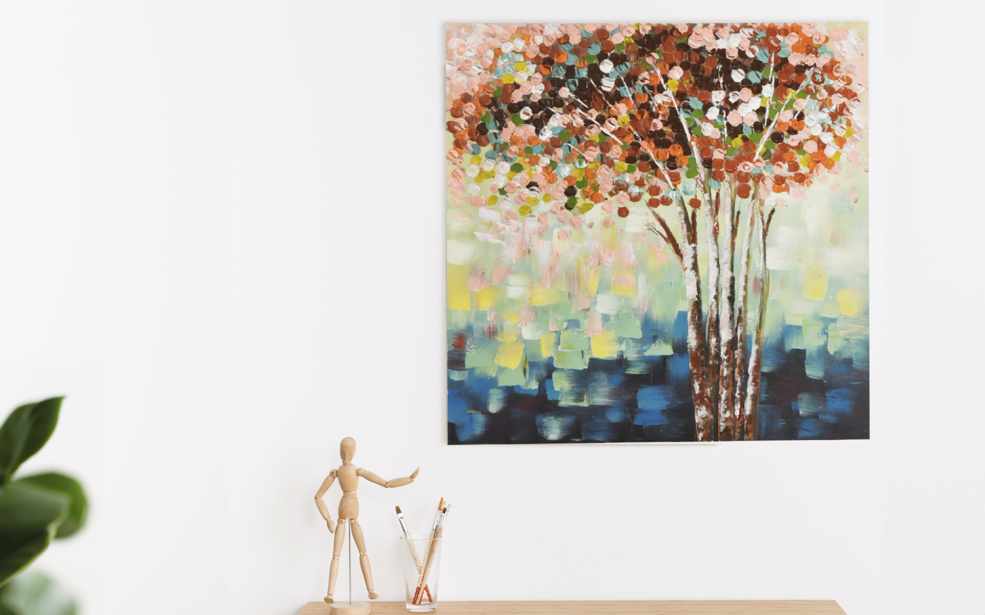 Royaloak Abstract Colorful Tree Wall Frame
