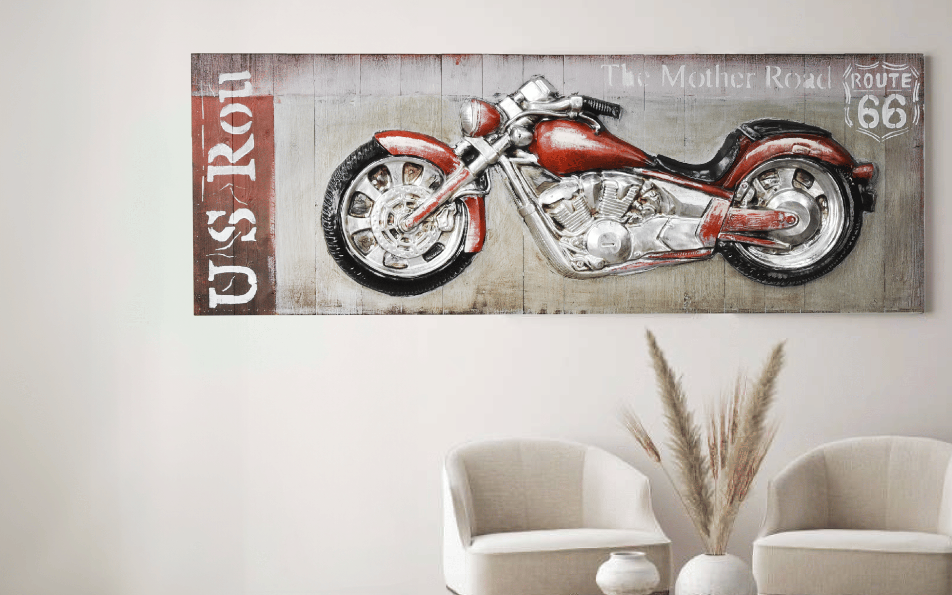 Royaloak Vintage Motorcycle Wall Frame