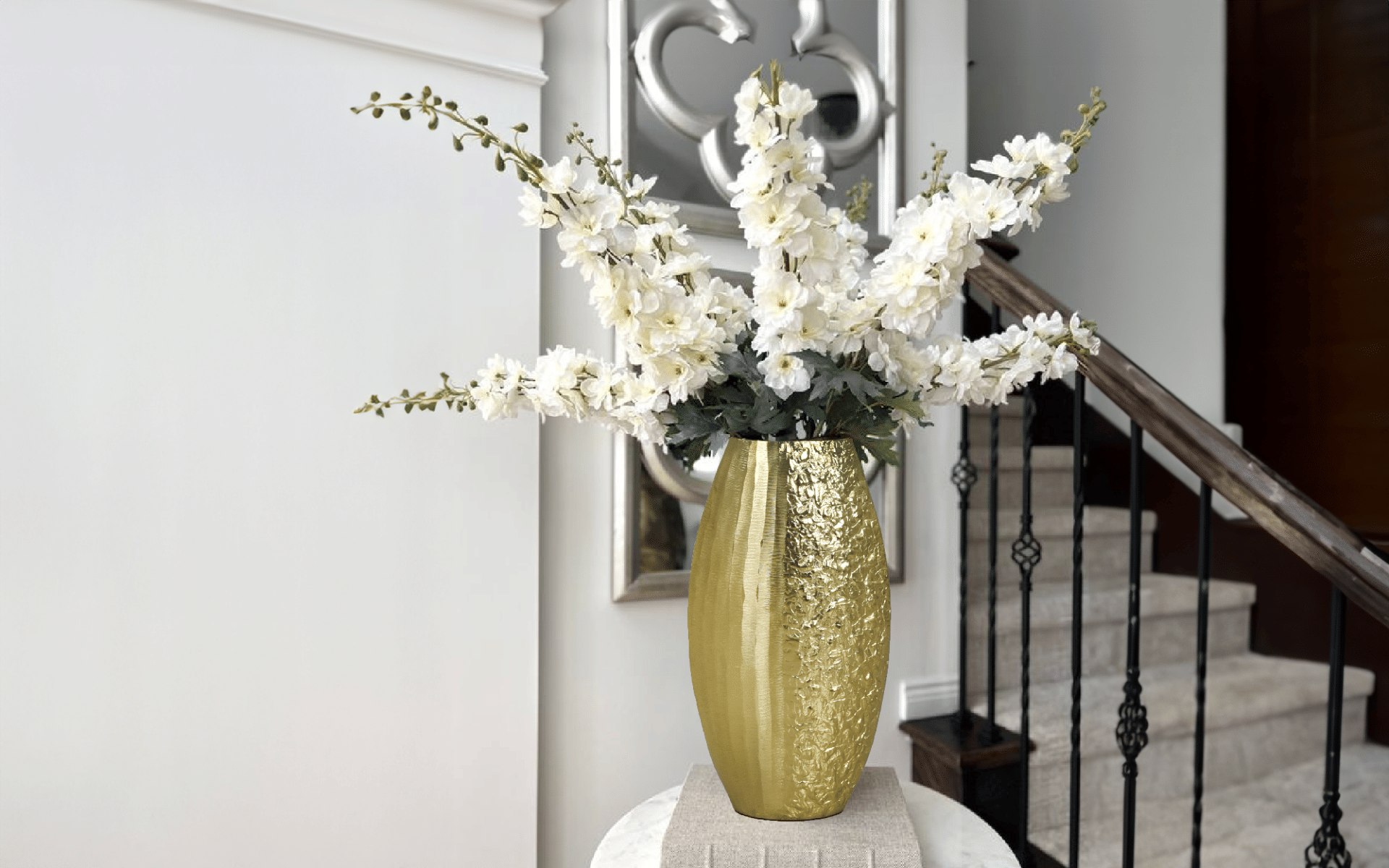 Royaloak Oval Glow Metal Vase Large