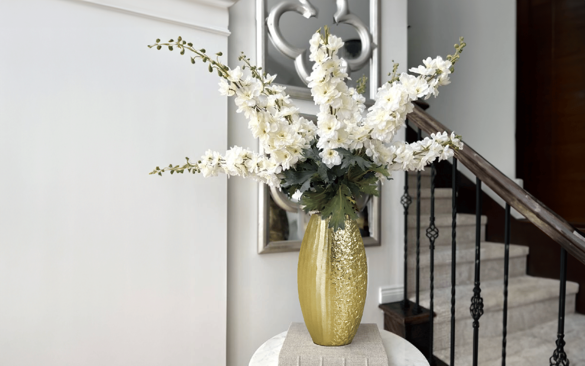 Royaloak Oval Glow Metal Vase Small