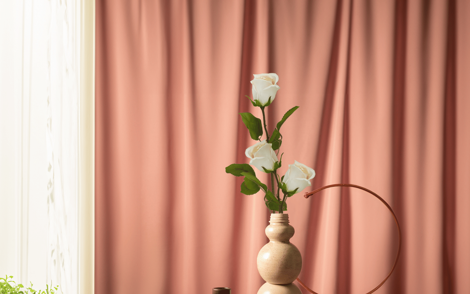 Royaloak Rose Bud Cream Flower Stick