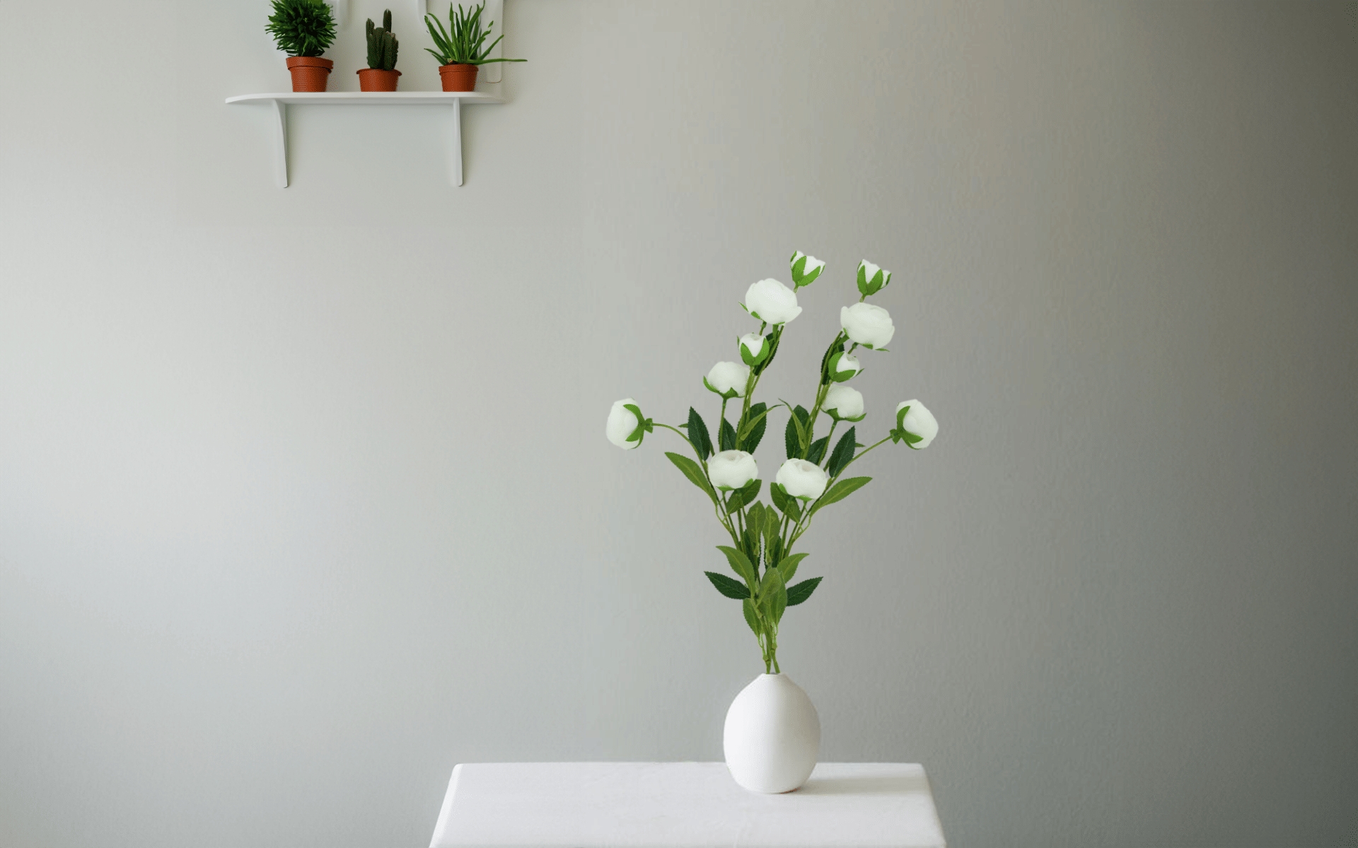 Royaloak Butter Cup White Flower Bunch