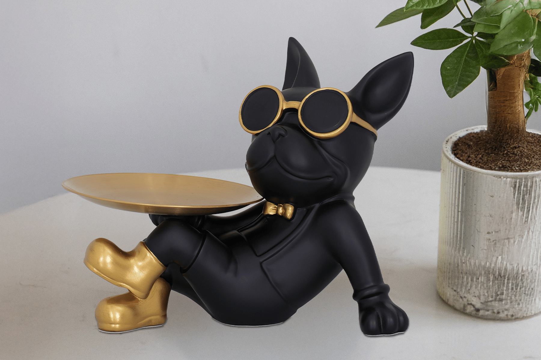Royaloak Crazy Dog Figurine - Black