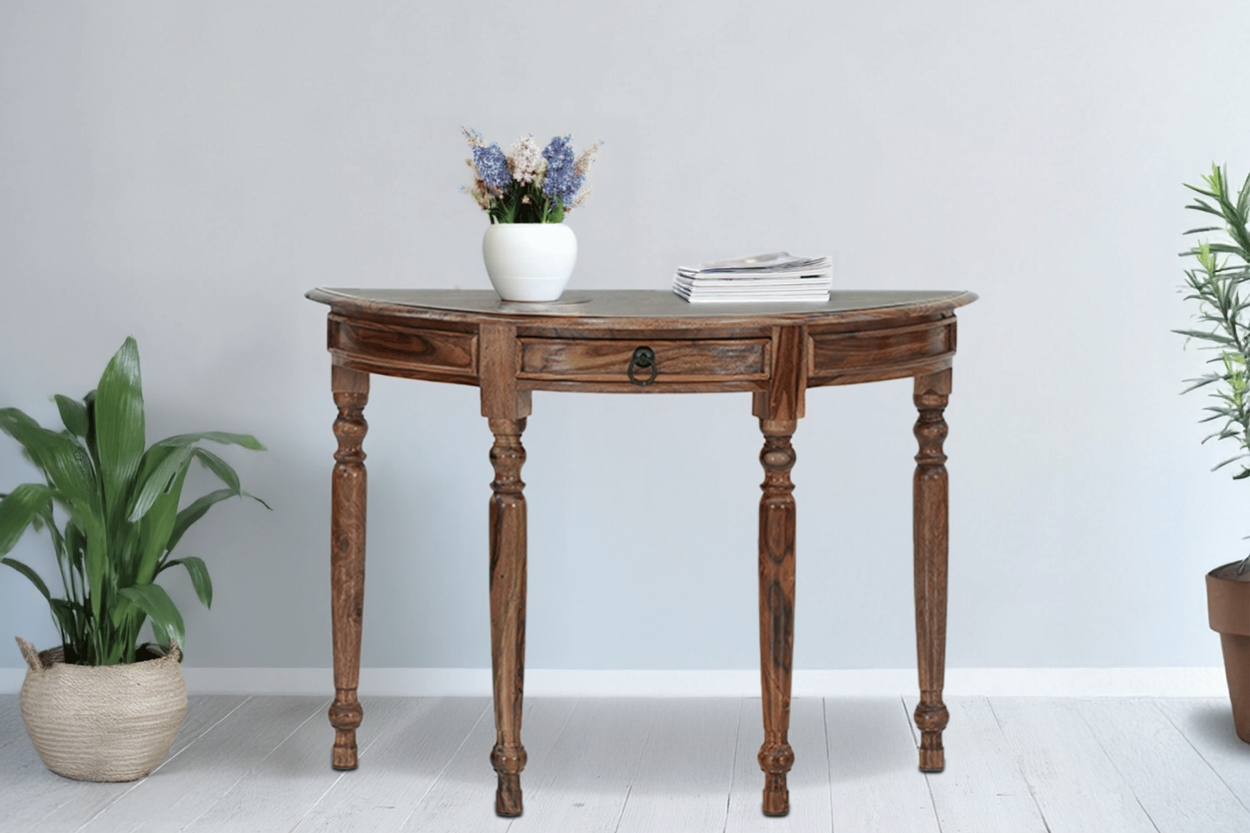 Royaloak Demilunev Console Table - Sheesham Wood